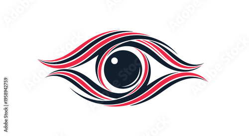Abstract Eye Symbol Digital Art Vibrant Design