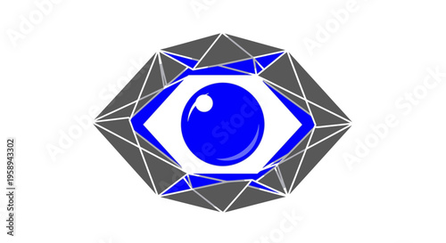 Abstract Geometric Eye Symbol Of Vision And Perception Design