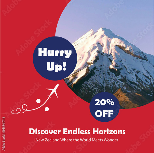 Discover Endless Horizons New Zealand Where the World Meets Wonder Poster Design 