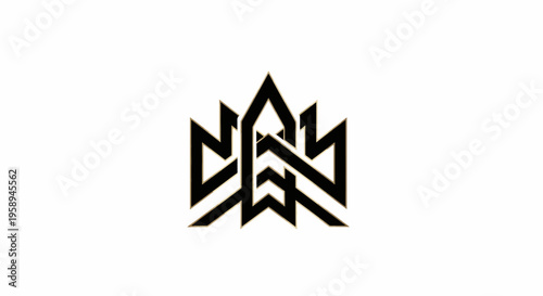 Abstract Geometric Symbol Emblem For Branding And Identity Design