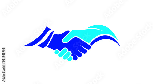 Abstract Handshake Symbolizing Partnership Synergy