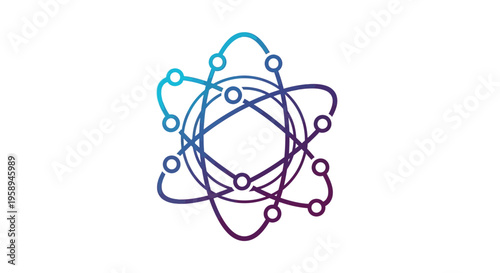 Abstract Molecular Orbit Concept Science Technology Network Structure