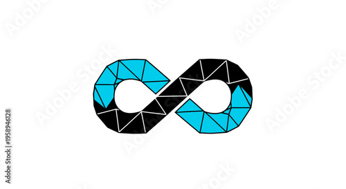 Abstract Infinite Loop Geometric Design Symbol