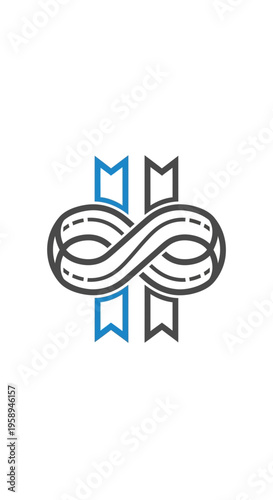 Abstract Infinity Loop Symbol With Road Design Endless Possibilities