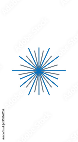 Abstract Radiant Starburst Pattern Minimalist Graphic Design Element