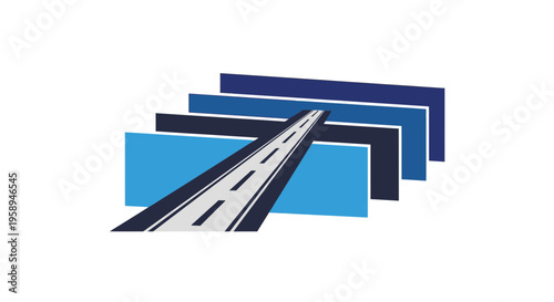 Abstract Road Ahead Concept Layers