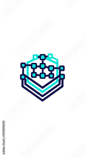 Abstract Network Structure Representing Futuristic Technology And Data Flow