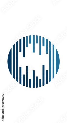 Abstract Sound Waveform Graphic In Oval Shape