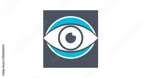 Abstract Stylized Eye Icon Represents Vision And Insight