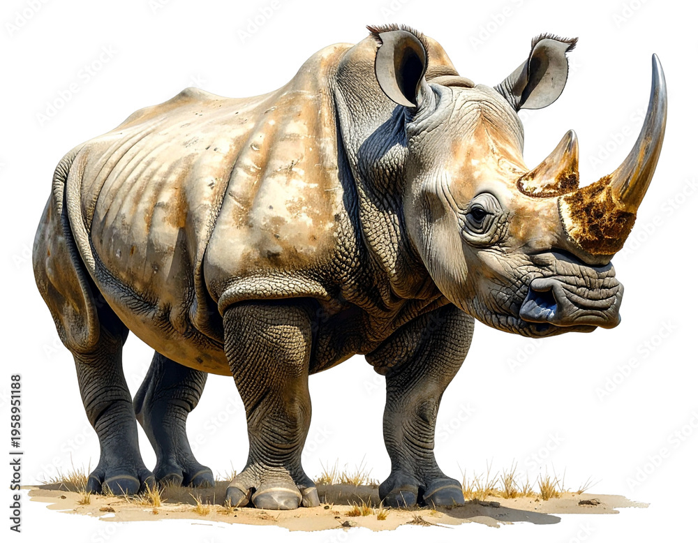 Fototapeta premium rhino isolated on white background