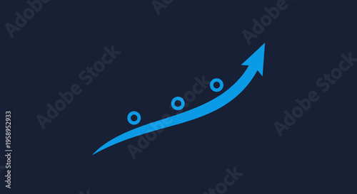 Ascending Arrow Graph Illustrating Positive Growth Trajectory And Success