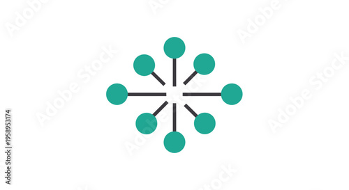 Centralized Network With Connected Nodes Abstract Design