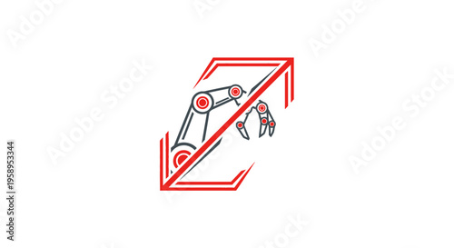 Automated Robotic Arm Prohibited Icon