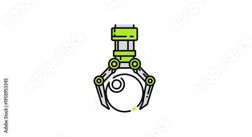 Automated Robotic Claw Gripping A Spherical Object