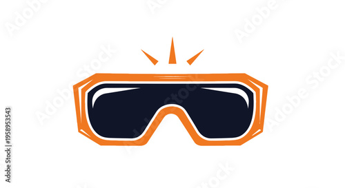 Bold Orange Goggles Symbolizing Innovation and Vision