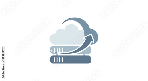 Cloud Data Transfer And Storage Solution Concept