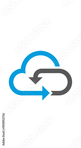 Cloud Data Syncing Technology And Seamless Integration Symbol