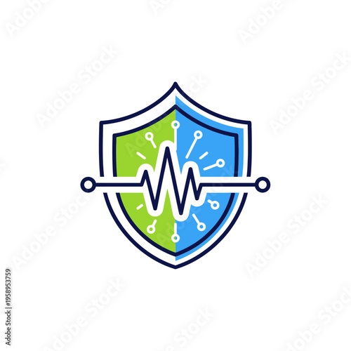 Cybernetic Shield Security Data Protection Technology Logo