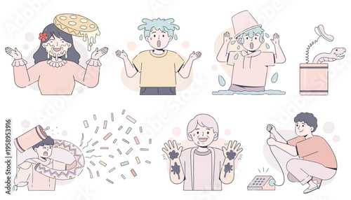 People experiencing various strong emotions.