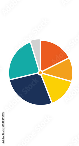 Free Download Colorful Pie Chart Graphic Representing Data Segmentation - GFXLoad