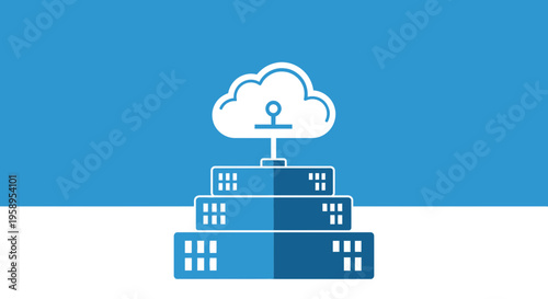 Connected Cloud Servers Representing Data Storage Solutions