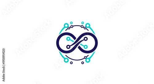 Digital Infinity Symbol Connected Circuitry Innovation Concept