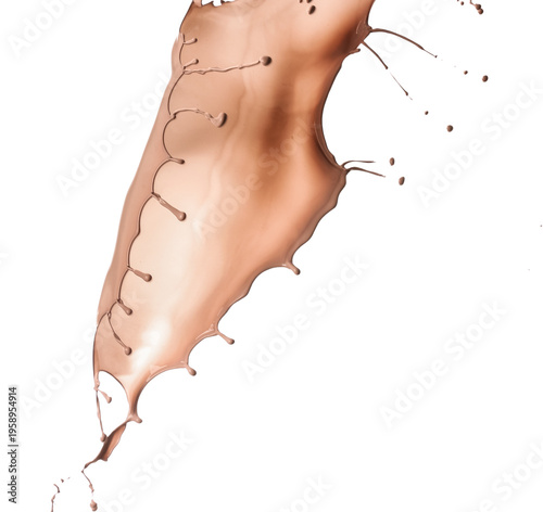Splash of brown paint on wh...
