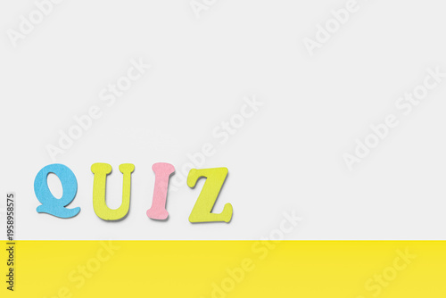 Word QUIZ made of colorful ...