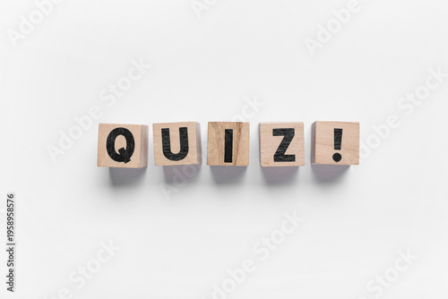 Word QUIZ and exclamation m...