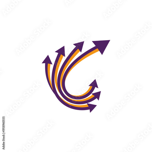 Dynamic Abstract Arrows Indicate Growth And Forward Momentum