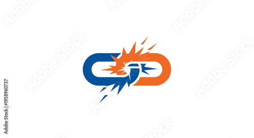 Dynamic Link Connection Bursting With Energy And Innovation Logo