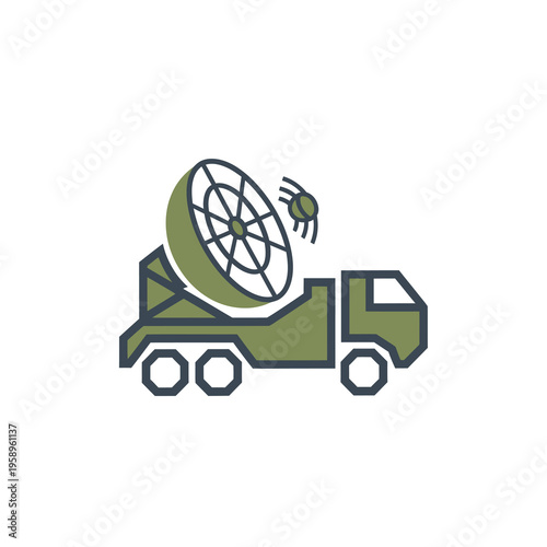 Satellite truck antenna technology communication vehicle
