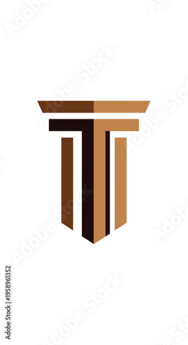 Elegant Pillar Icon Representing Law Justice Stability and Foundation