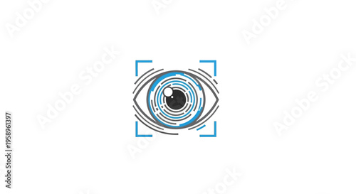Futuristic Eye Scan Technology Symbol Of Vision And Security