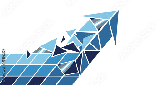 Geometric Abstract Arrow Represents Growth Momentum Abstract Design