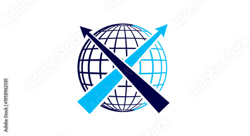 Global Business Growth Arrows Representing Success and Forward Momentum