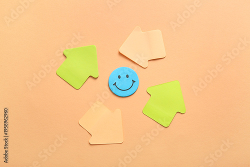Smiley face with sticky pap...