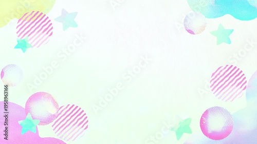 かわいい水彩風のふわふわ背景素材