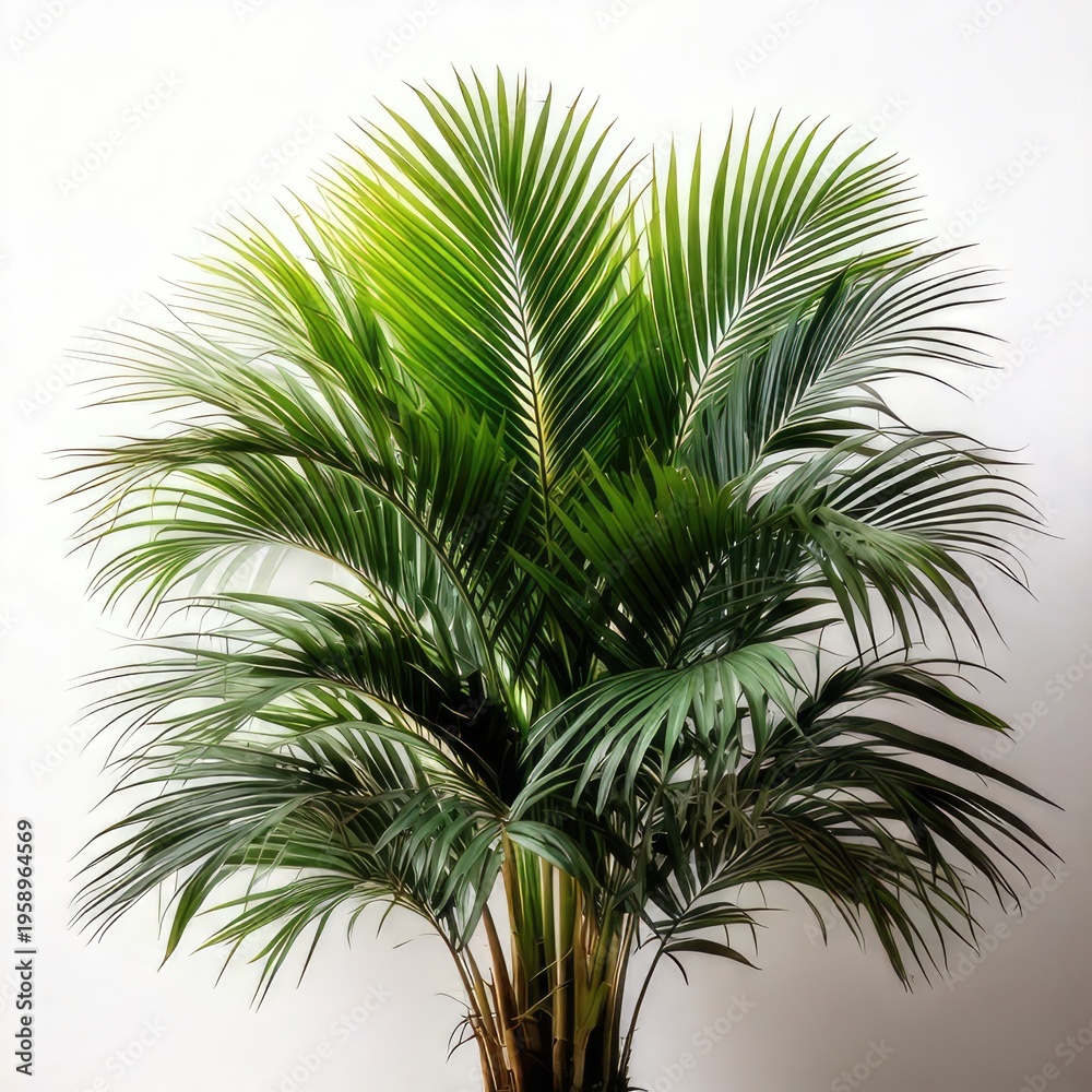 Fototapeta premium Lush tropical plant with long, pointed, green leaves