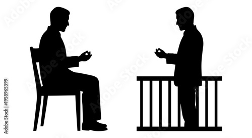 Two individuals engaged with mobile devices in contrasting settings Vector, illustration