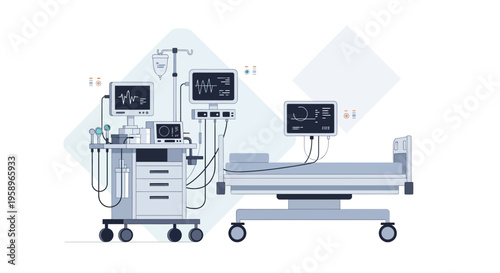 Intensive Care Unit Equipment: Hospital Bed, Ventilator, and Monitoring Devices