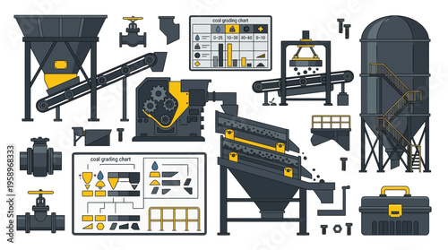 Industrial Coal Processing Equipment and Diagrams for Efficient Stockpile Management