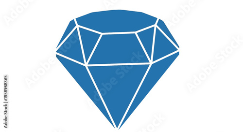 Blue Diamond Gemstone Icon