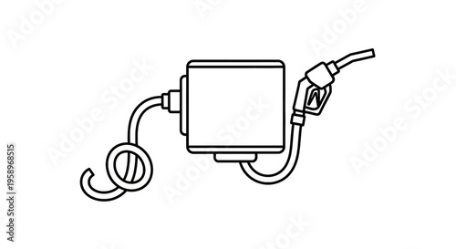 Gasoline pump and nozzle icon