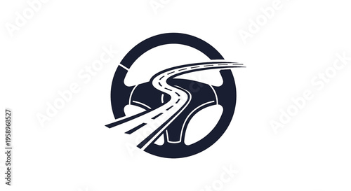 Steering Wheel with Road Overlay