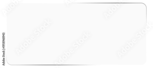 Liquid glass smartphone interface isolated. White up light frame square and circle banner with shine stroke. blank white paper