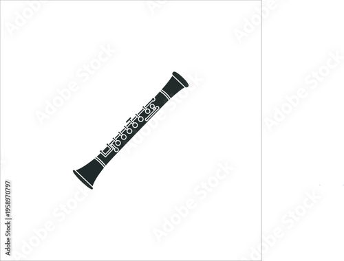 Clarinet Icon Musical Woodwind Instrument Vector