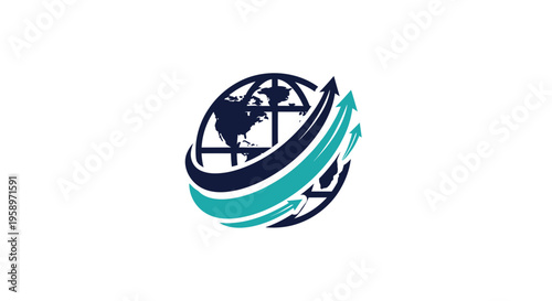Global Growth Arrows Symbolizing Progress and Success