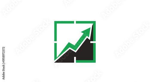 Green Arrow Symbolizing Growth And Advancement in Business And Finance Concepts