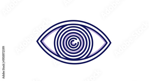 Hypnotic Eye Icon Modern Abstract Vision Symbol